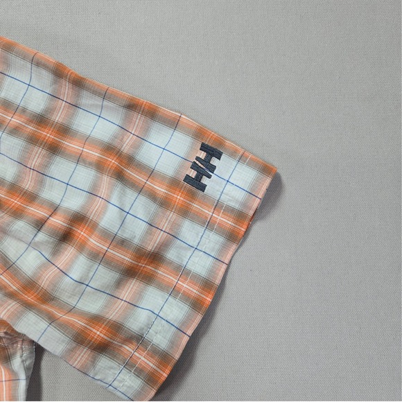 Helly Hansen Ekolab Plaid Short Sleeve Button Up Shirt Mens Medium - Picture 4 of 9